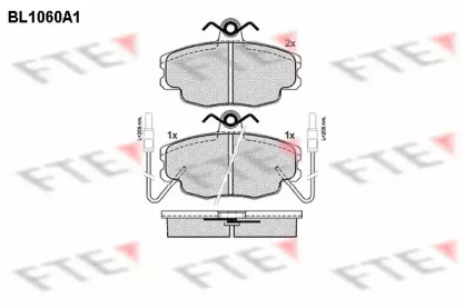 Комплект тормозных колодок FTE BL1060A1