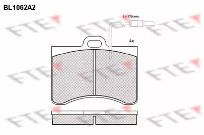 Комплект тормозных колодок FTE BL1062A2