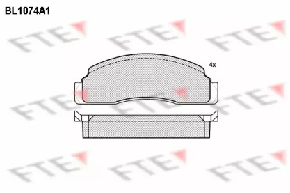 Комплект тормозных колодок FTE BL1074A1