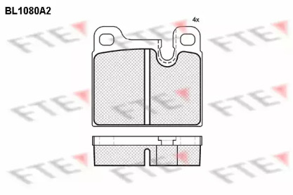 Комплект тормозных колодок FTE BL1080A2