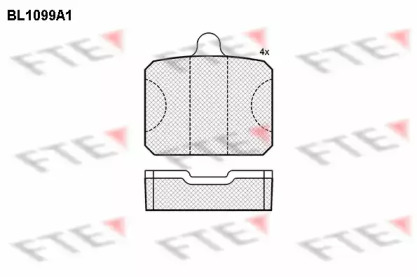 Комплект тормозных колодок FTE BL1099A1