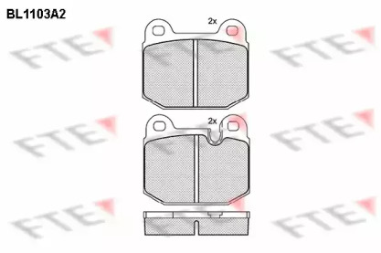 Комплект тормозных колодок FTE BL1103A2