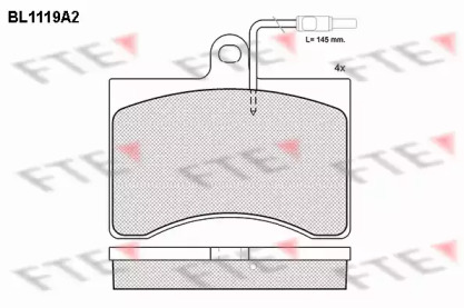 Комплект тормозных колодок FTE BL1119A2