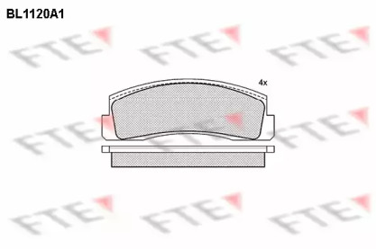 Комплект тормозных колодок FTE BL1120A1