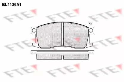 Комплект тормозных колодок FTE BL1136A1