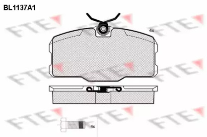 Комплект тормозных колодок FTE BL1137A1