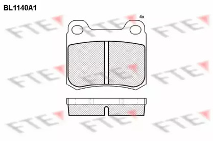 Комплект тормозных колодок FTE BL1140A1