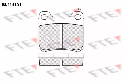 Комплект тормозных колодок FTE BL1141A1