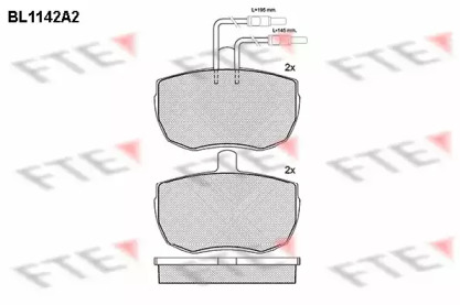 Комплект тормозных колодок FTE BL1142A2