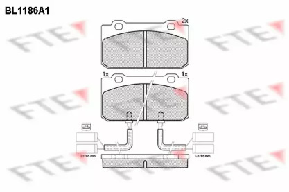 Комплект тормозных колодок FTE BL1186A1