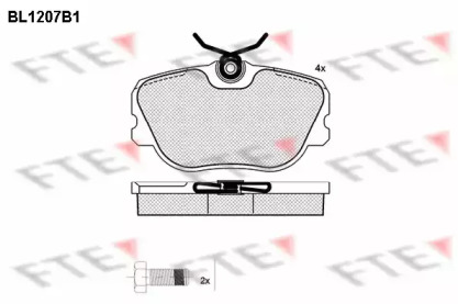 Комплект тормозных колодок FTE BL1207B1