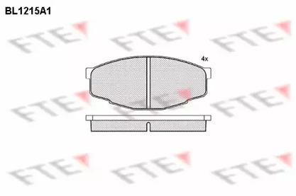 Комплект тормозных колодок FTE BL1215A1