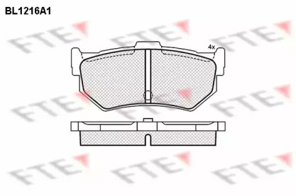 Комплект тормозных колодок FTE BL1216A1