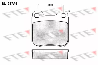 Комплект тормозных колодок FTE BL1217A1