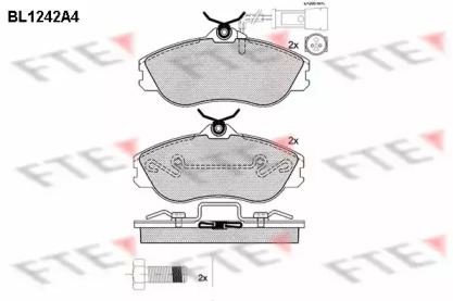 Комплект тормозных колодок FTE BL1242A4