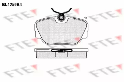 Комплект тормозных колодок FTE BL1256B4