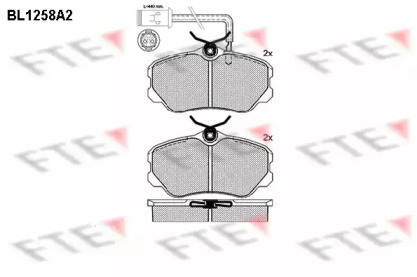 Комплект тормозных колодок FTE BL1258A2