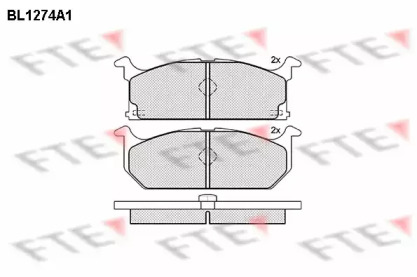 Комплект тормозных колодок FTE BL1274A1