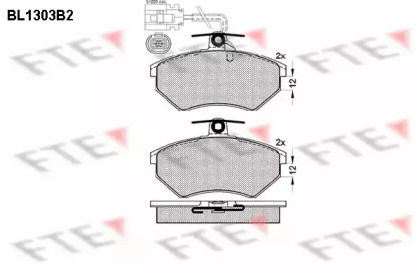 Комплект тормозных колодок FTE BL1303B2