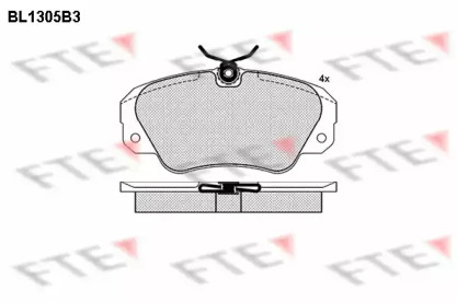 Комплект тормозных колодок FTE BL1305B3