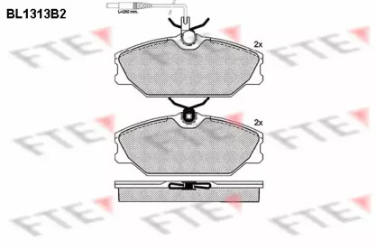 Комплект тормозных колодок FTE BL1313B2