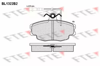 Комплект тормозных колодок FTE BL1322B2