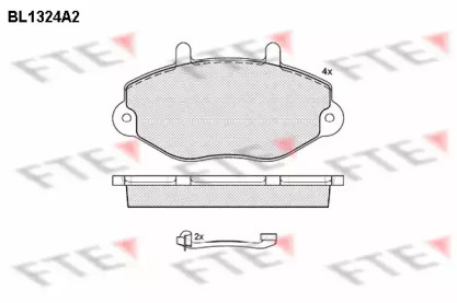 Комплект тормозных колодок FTE BL1324A2