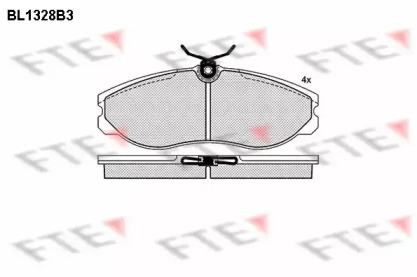 Комплект тормозных колодок FTE BL1328B3