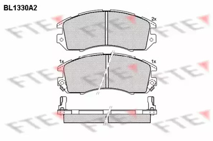 Комплект тормозных колодок FTE BL1330A2