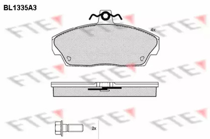 Комплект тормозных колодок FTE BL1335A3