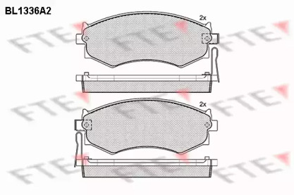 Комплект тормозных колодок FTE BL1336A2