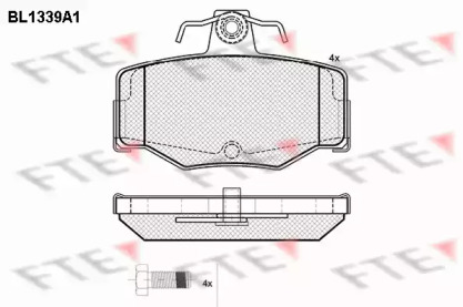 Комплект тормозных колодок FTE BL1339A1