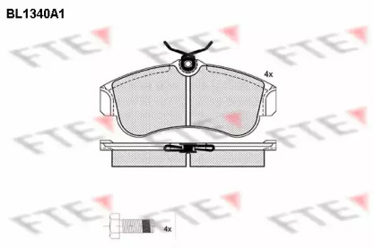 Комплект тормозных колодок FTE BL1340A1