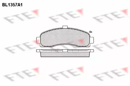 Комплект тормозных колодок FTE BL1357A1