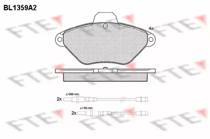 Комплект тормозных колодок FTE BL1359A2