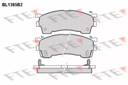 Комплект тормозных колодок FTE BL1385B2