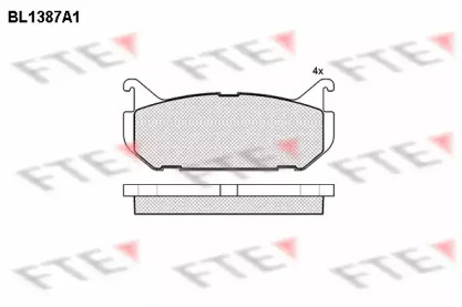 Комплект тормозных колодок FTE BL1387A1