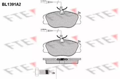 Комплект тормозных колодок FTE BL1391A2