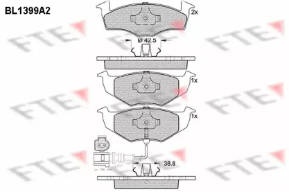 Комплект тормозных колодок FTE BL1399A2