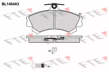 Комплект тормозных колодок FTE BL1404A3