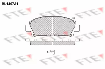 Комплект тормозных колодок FTE BL1407A1