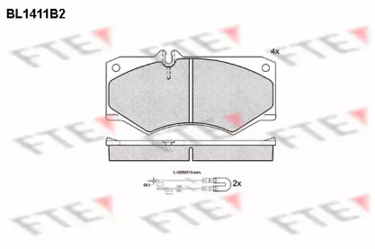 Комплект тормозных колодок FTE BL1411B2