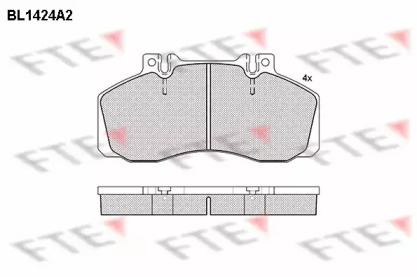 Комплект тормозных колодок FTE BL1424A2