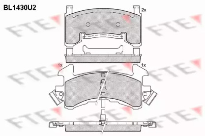 Комплект тормозных колодок FTE BL1430U2