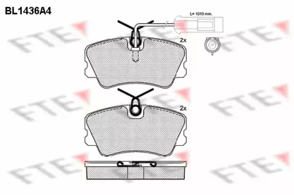 Комплект тормозных колодок FTE BL1436A4