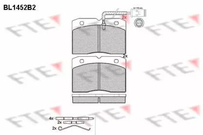 Комплект тормозных колодок FTE BL1452B2