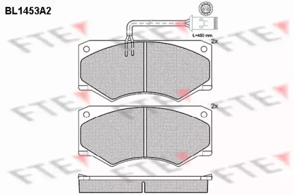 Комплект тормозных колодок FTE BL1453A2