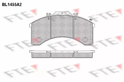 Комплект тормозных колодок FTE BL1455A2