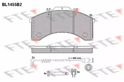 Комплект тормозных колодок FTE BL1455B2