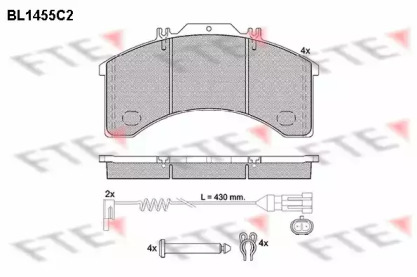 Комплект тормозных колодок FTE BL1455C2